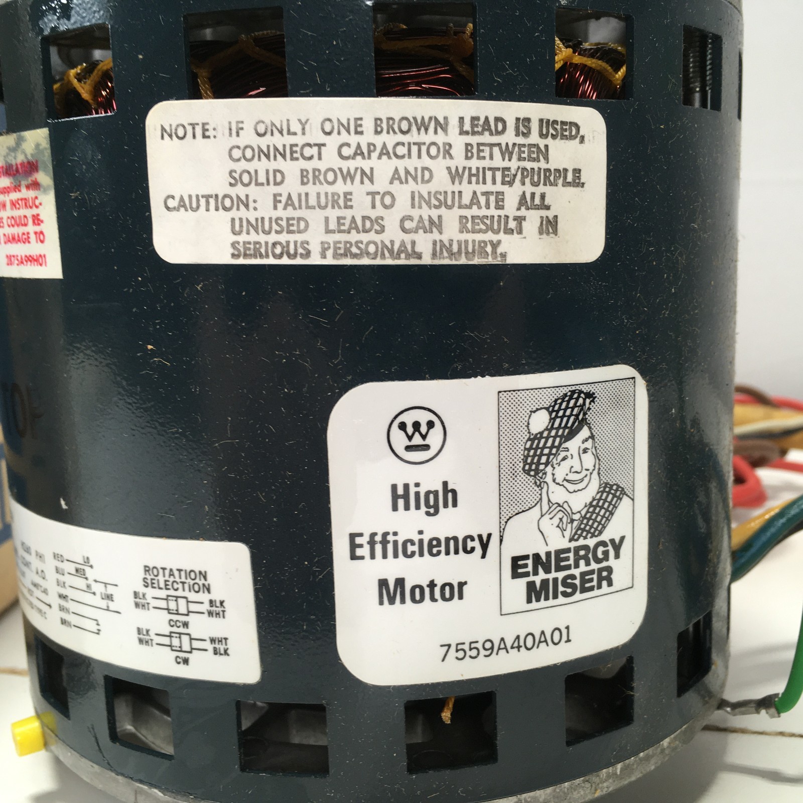 Sid Harvey A.O. Smith 323P206 Blower Motor 3 Spd 1/2HP 1075RPM 115V 7.3 A