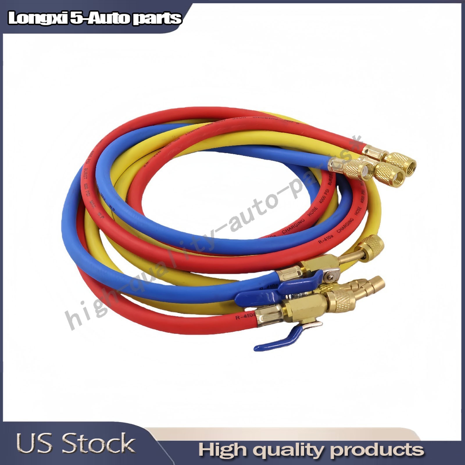 3Pack 29986 Plus II 1/4″ Hose with Compact Ball Valve 72″ Fits R-410A Refrige