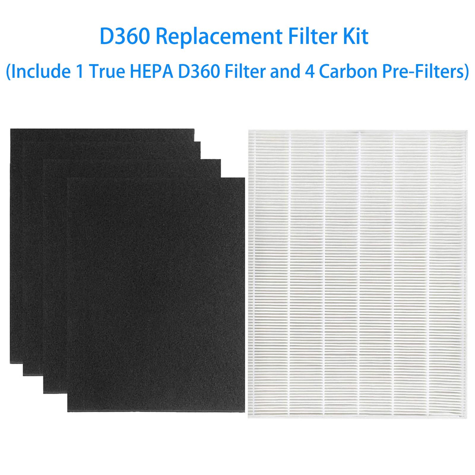 D3 Replacement Filter Fit for Winix D360 Air 5 Piece Set, 1 Pack