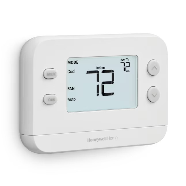 Honeywell Non-Programmable Thermostat set Single-Stage 1 Heat 1 Cool White