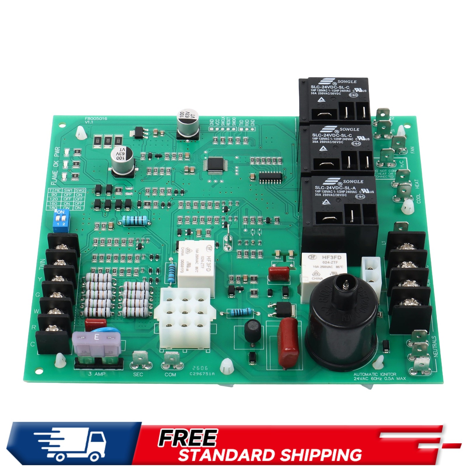 Gas Furnace Circuit Board 62-24140-02 1028-928 Furnace Control Board 62-24140-04