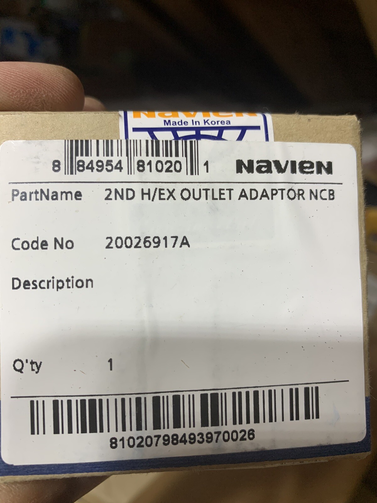 Navien #20026917A Heat Exchanger Outlet Adapter