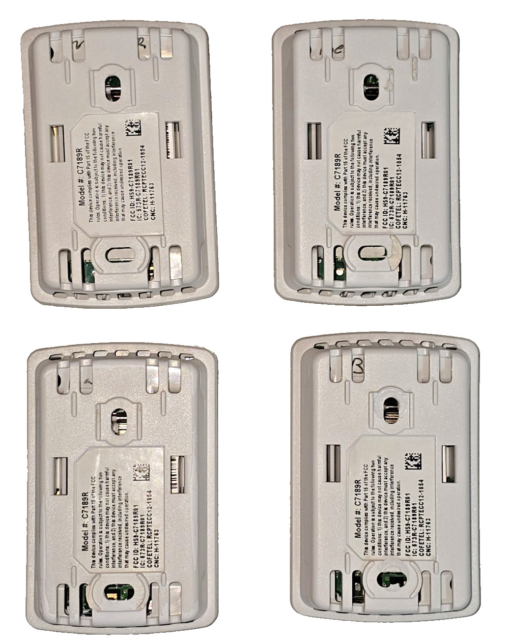 Lot of (4) Honeywell Home C7189R1004 White Redlink Wireless Indoor Sensor