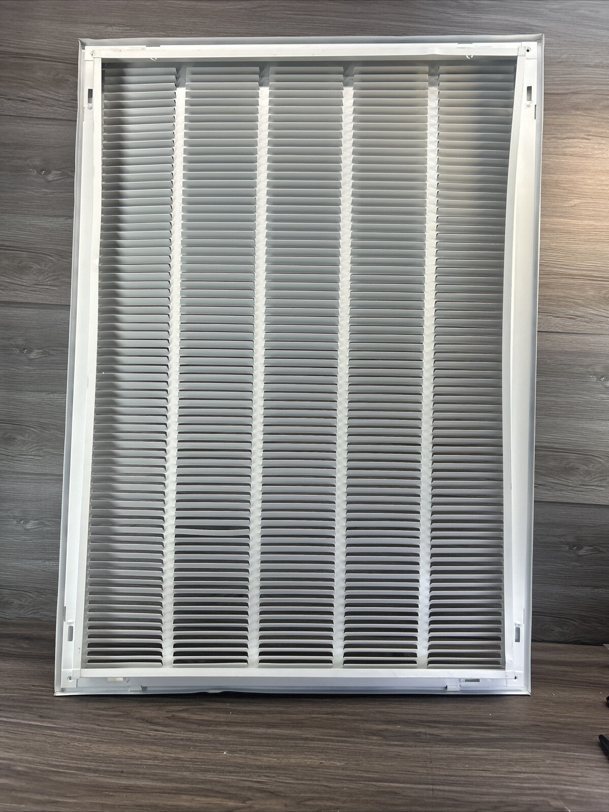 25 in. x 36 in. Hinged Steel Return Air Filter Grille in White ** Damaged
