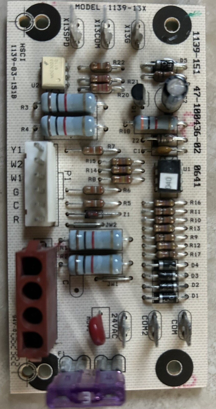 Rheem Fused Blower Control Board 47-100436-02 1139-151 1139-83-151B 1139-15X