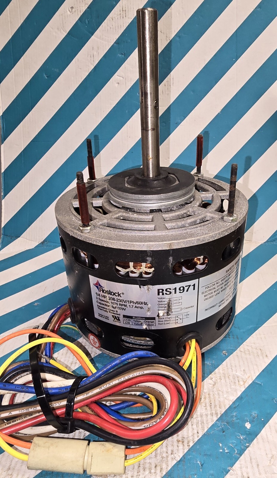 ROSTOCK(US Motors) RS 1971 Direct Drive Blower Motor 208-230V 1/4 HP 1075 RPM