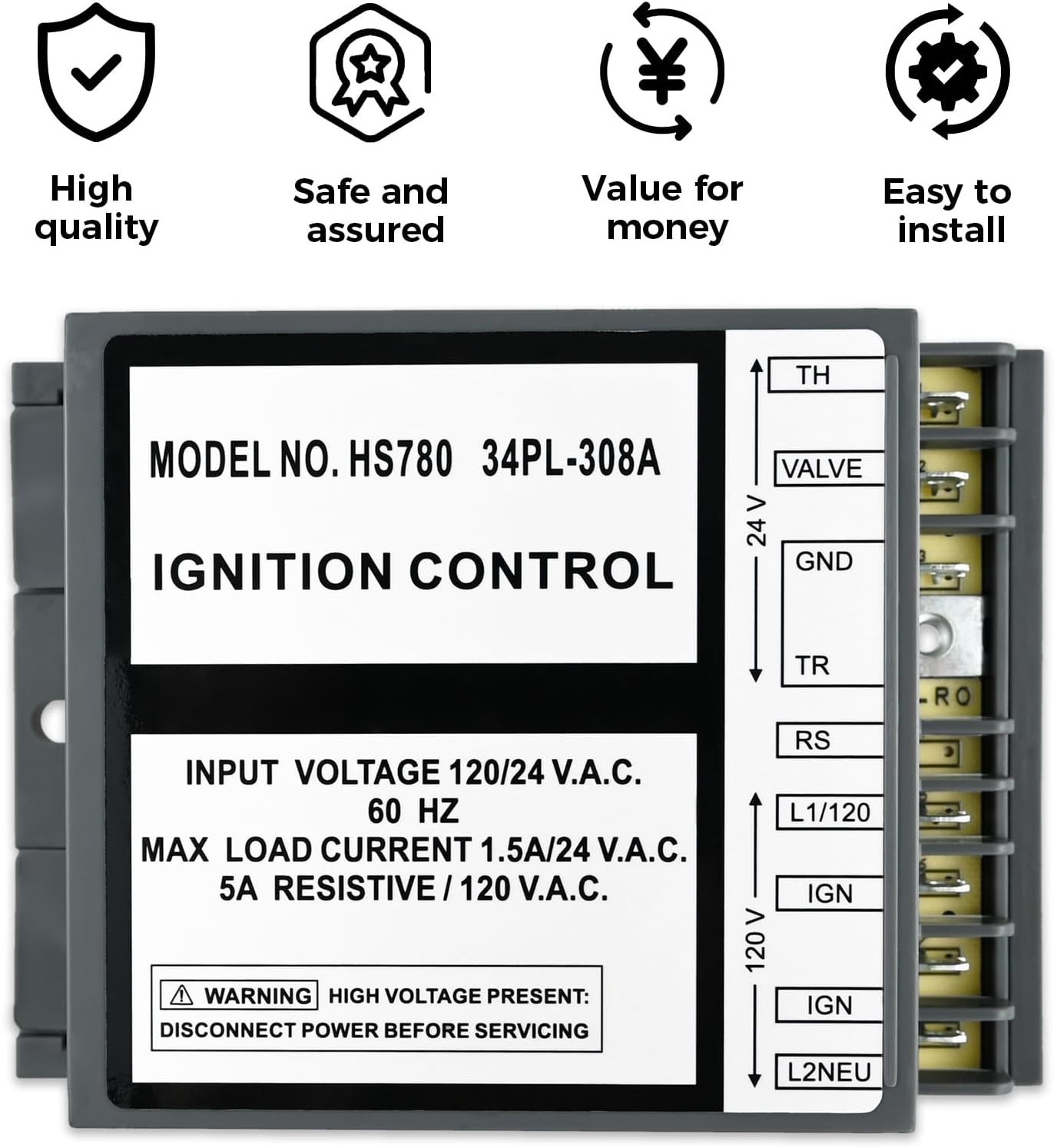 HS780 34PL-308A Replacement Furnace Control Board Replaces Robertshaw 780-783