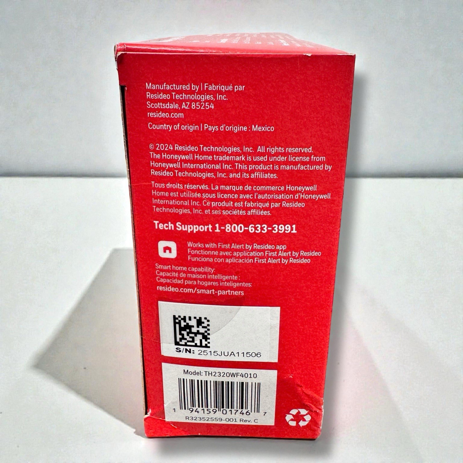 HONEYWELL TH2320WF4010 Smart Thermostat 3H/2C Heat Pump 2H/2C With Google Alexa
