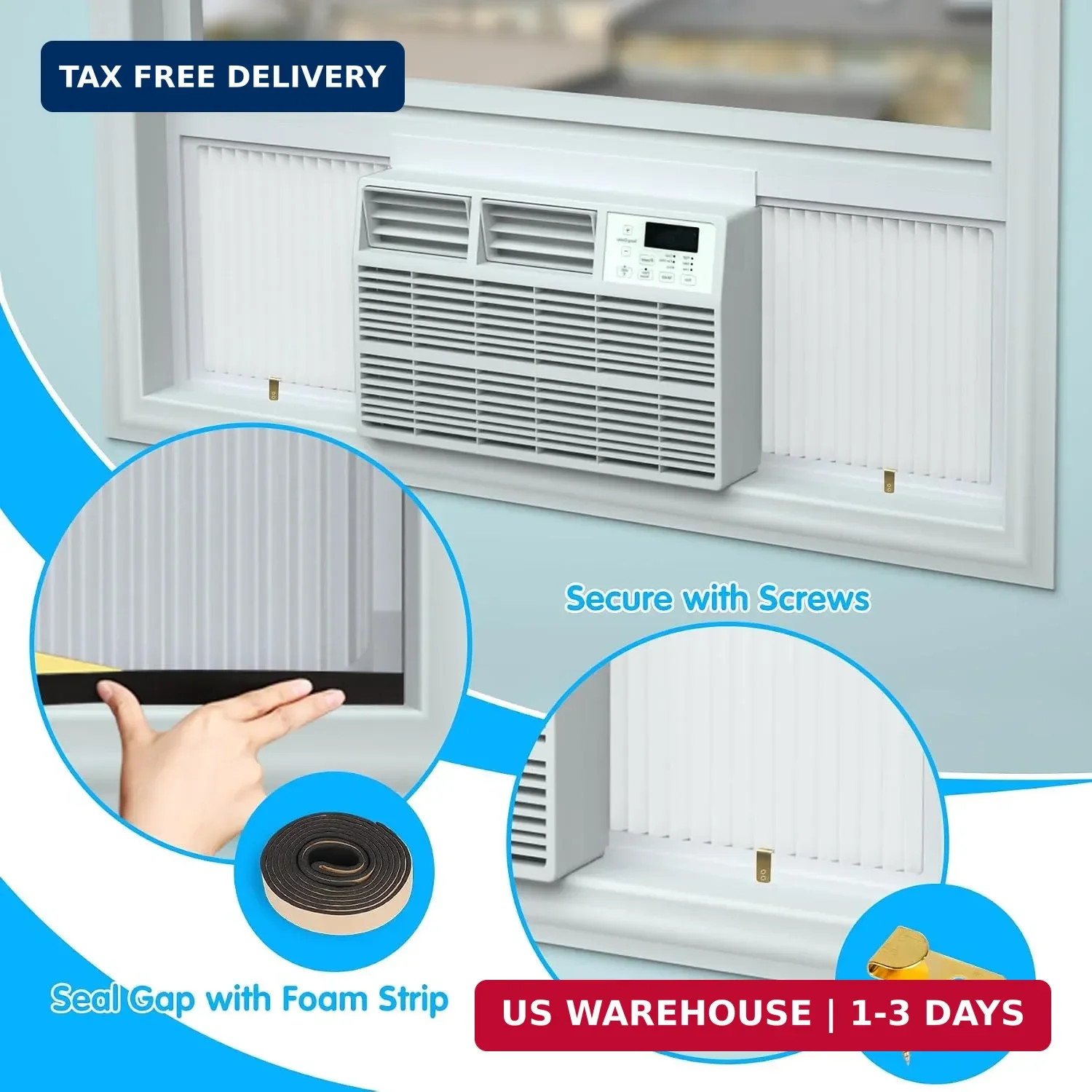 Air Jade Window Air Conditioner Side Panels with Frame, Adjustable AC Side Panel