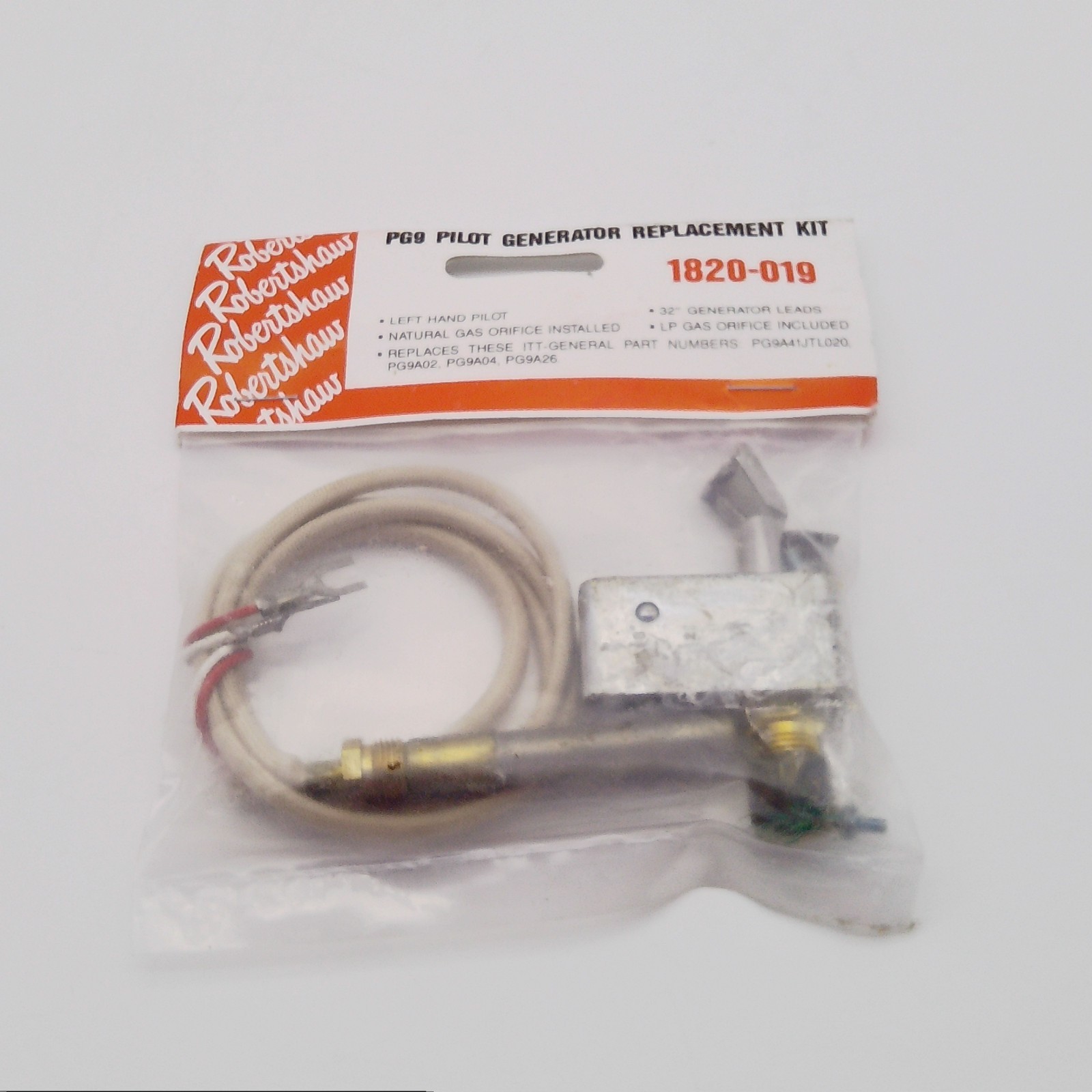 Robertshaw 1820-019 PG9 Left-Hand Pilot Uni-Kit for Furnace & Heater