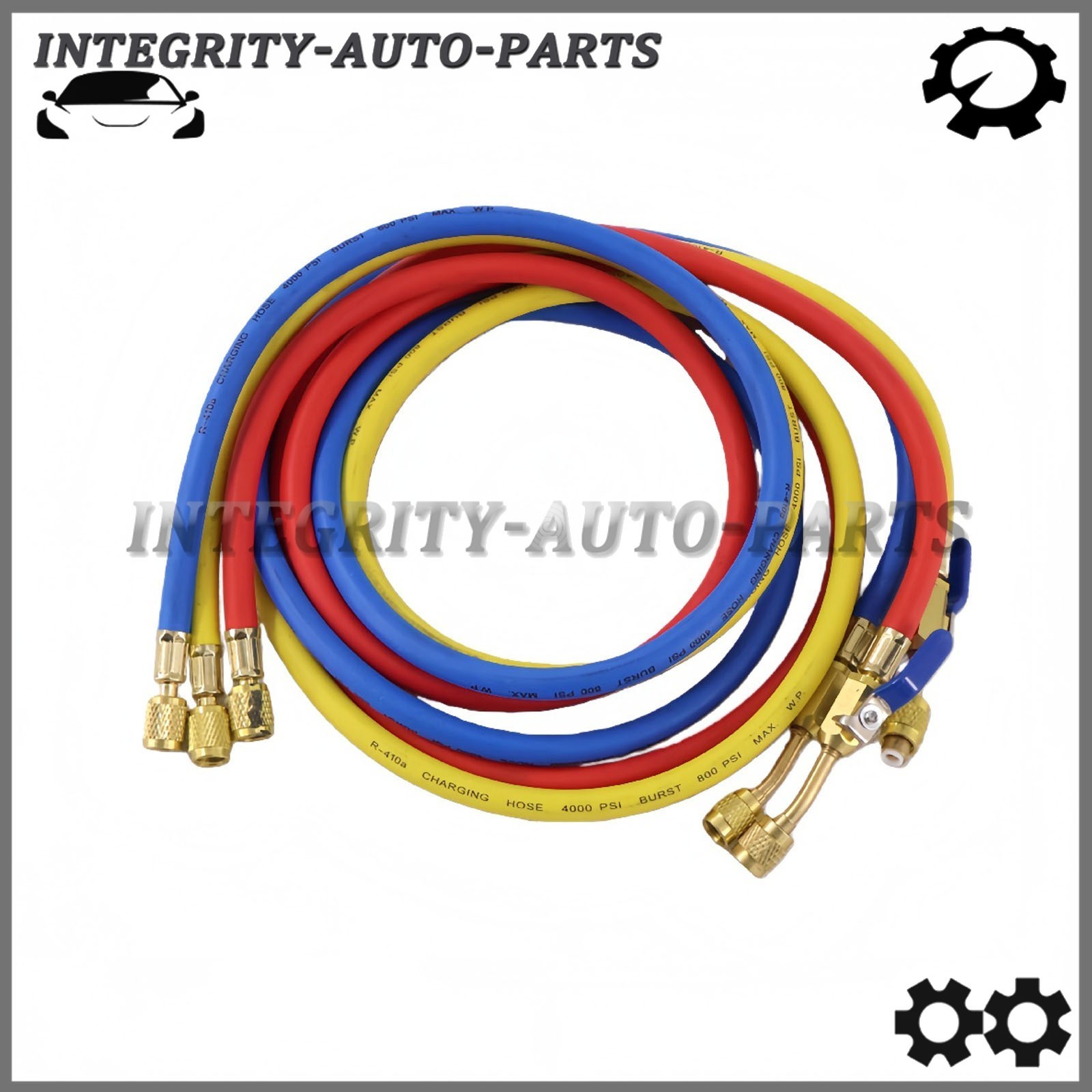 3Pack 29986 Plus II 1/4″ Hose with Compact Ball Valve 72″ Fit for R-410A Refrige