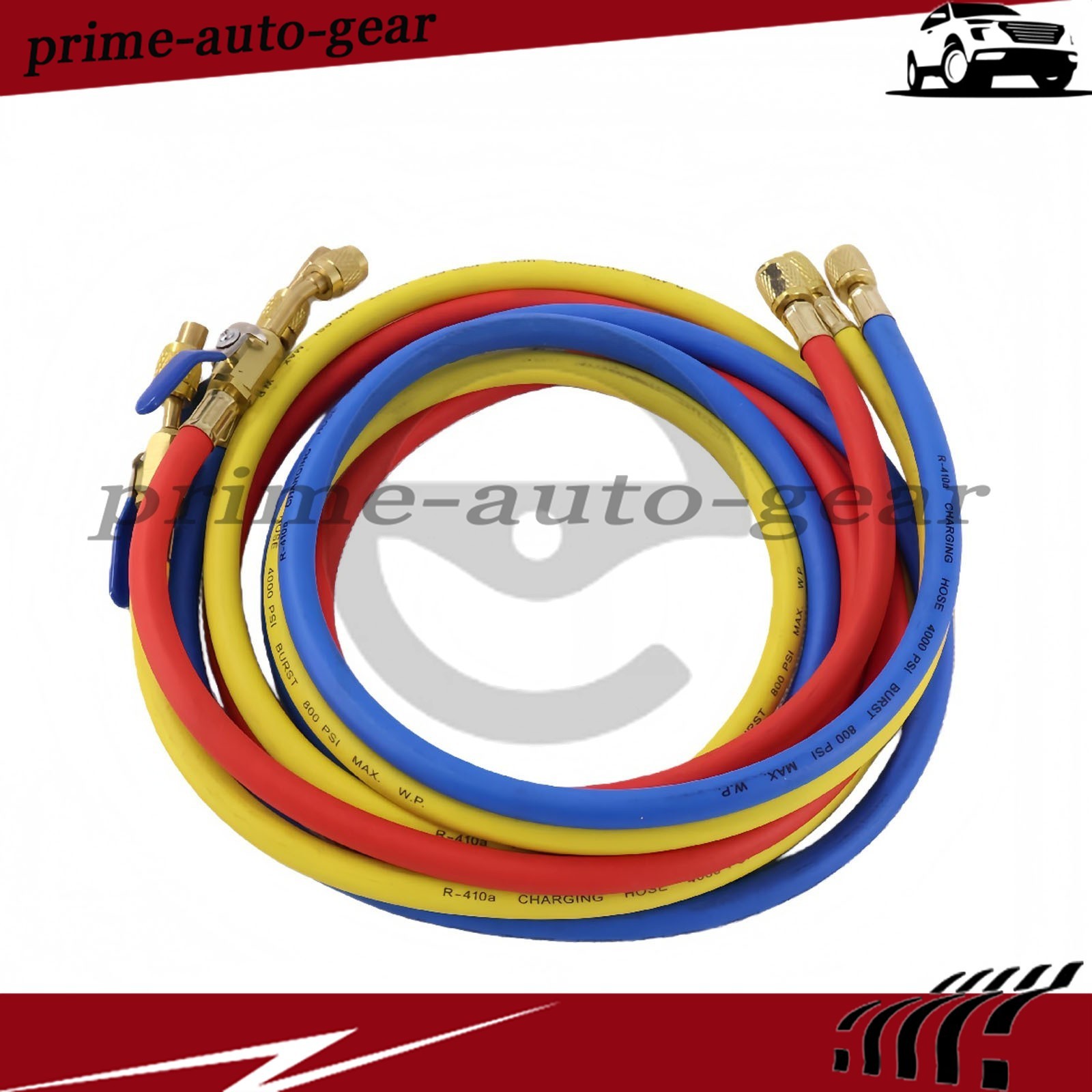 3Pack 29986 Plus II 1/4″ Hose with Compact Ball Valve 72″ for R-410A Refrige