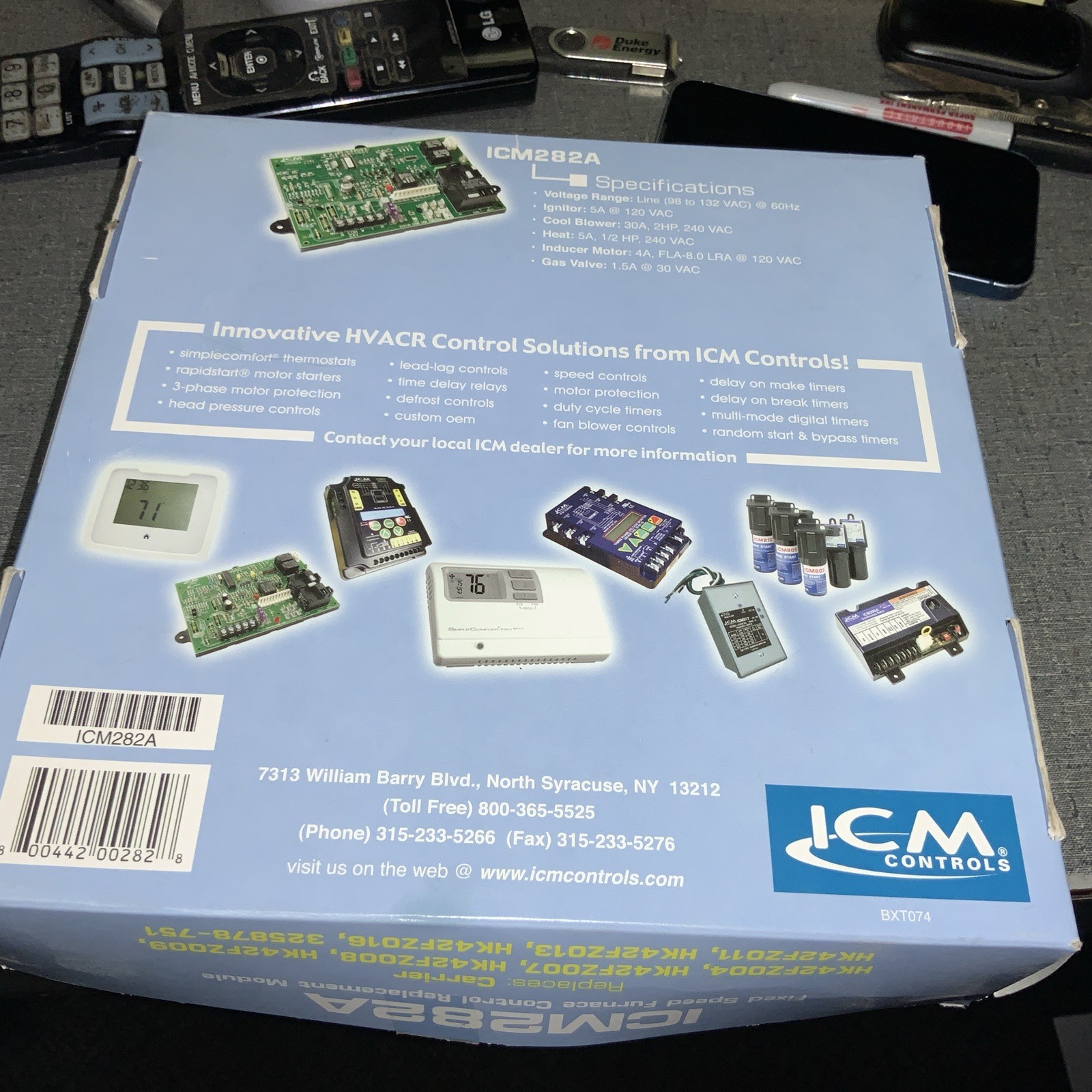 ICM Controls ICM282A Furnace Control Board Carrier HK42FZ HK42FZ016 325878-751