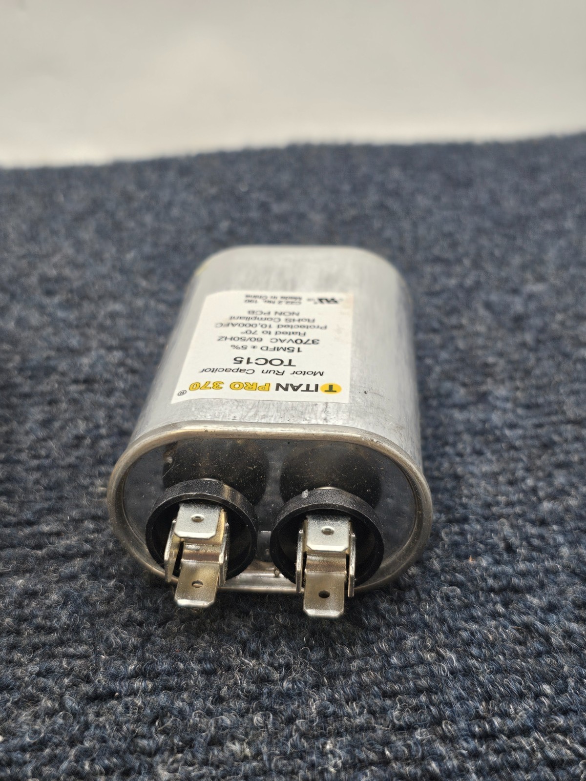 (QTY 4) Titan Pro TOC15 Motor Run Capacitor 370V 60/50 Hz 15 MFD