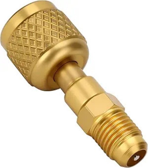 Refrigerant Adapter of Brass Soldered, 1/4″ SAE Female to 1/4″ SAE Male Reverse