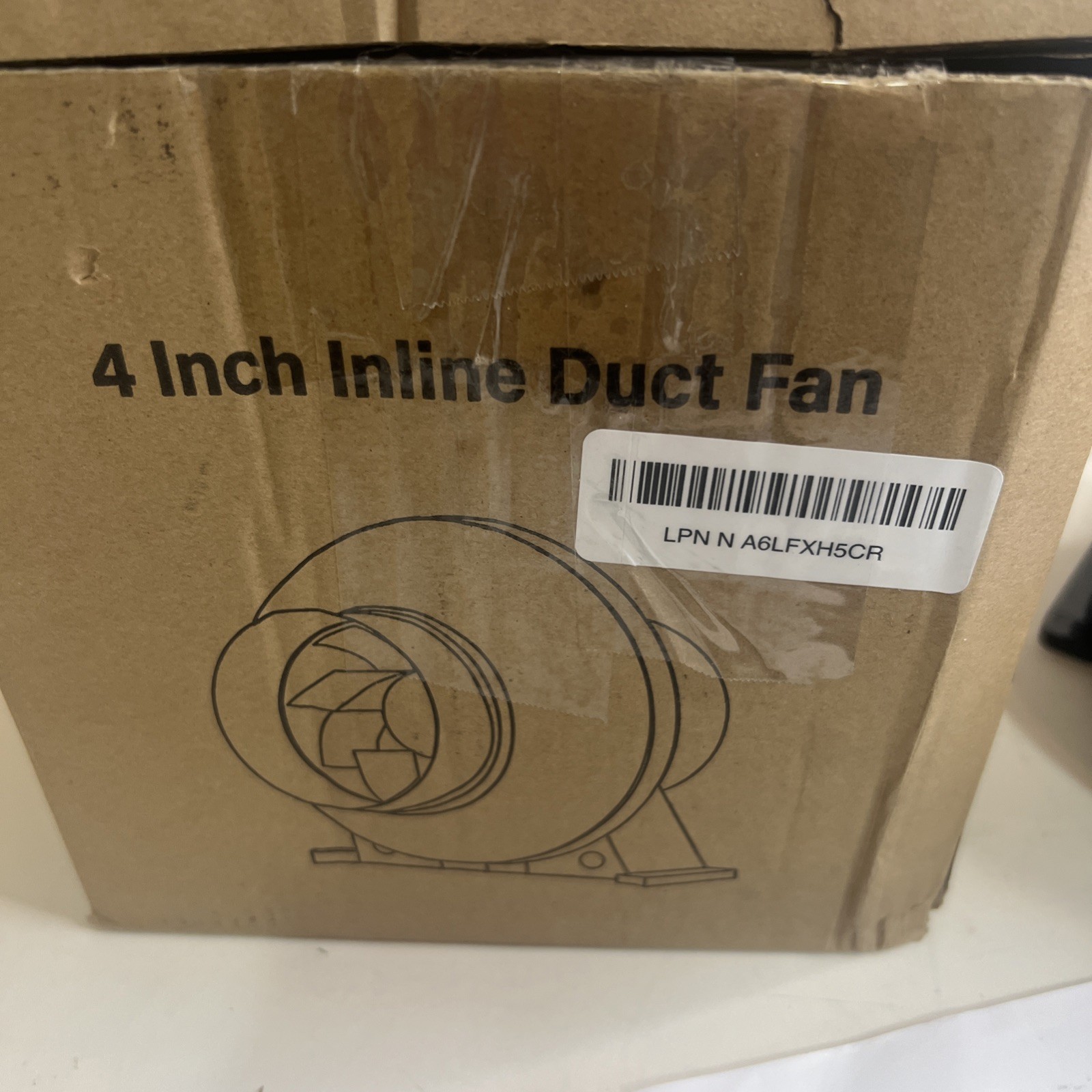 Intertek 4″ Inline Tube Fan 120v Speed 2500rpm Current 0.45A 60Hz Tested 28w