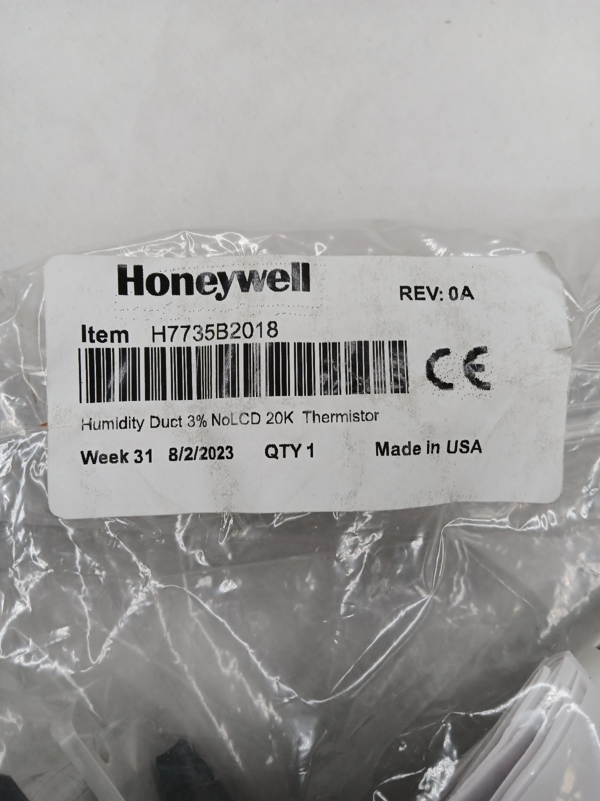 Honeywell H77 Series Humidity & Temperature Sensor H7735B2018
