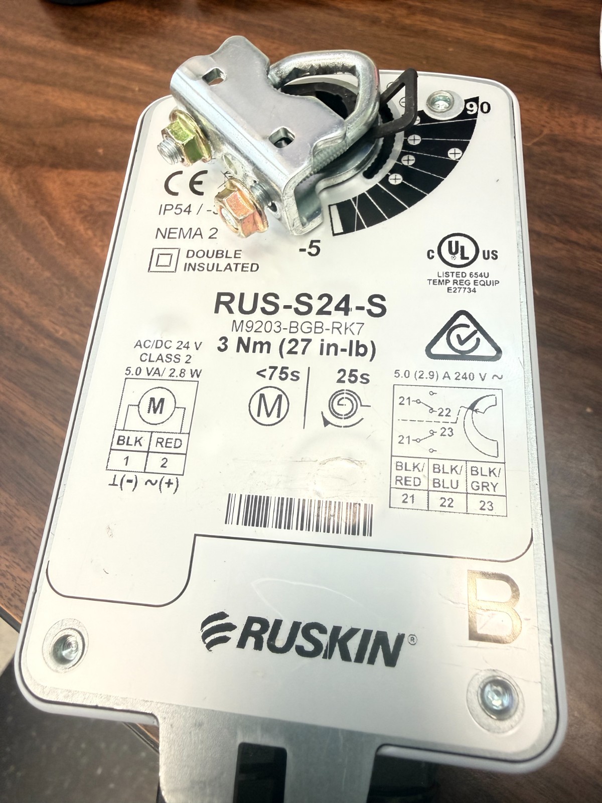 Ruskin 24 Volt Acuator RUS-S24-S