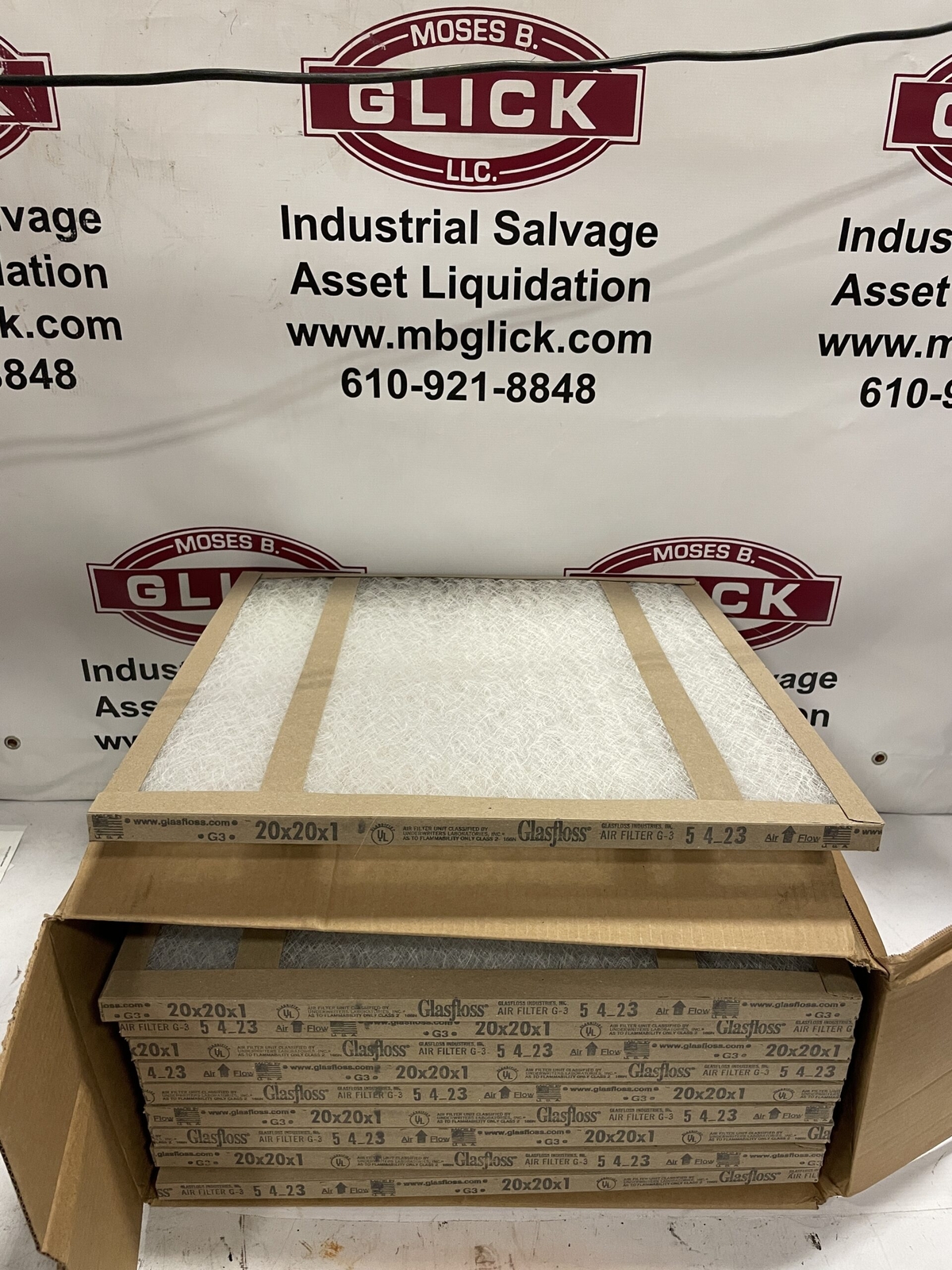 Glasfloss GDS20201 Fiberglass Disposable Air Filter 20x20x1 -NIB of 10