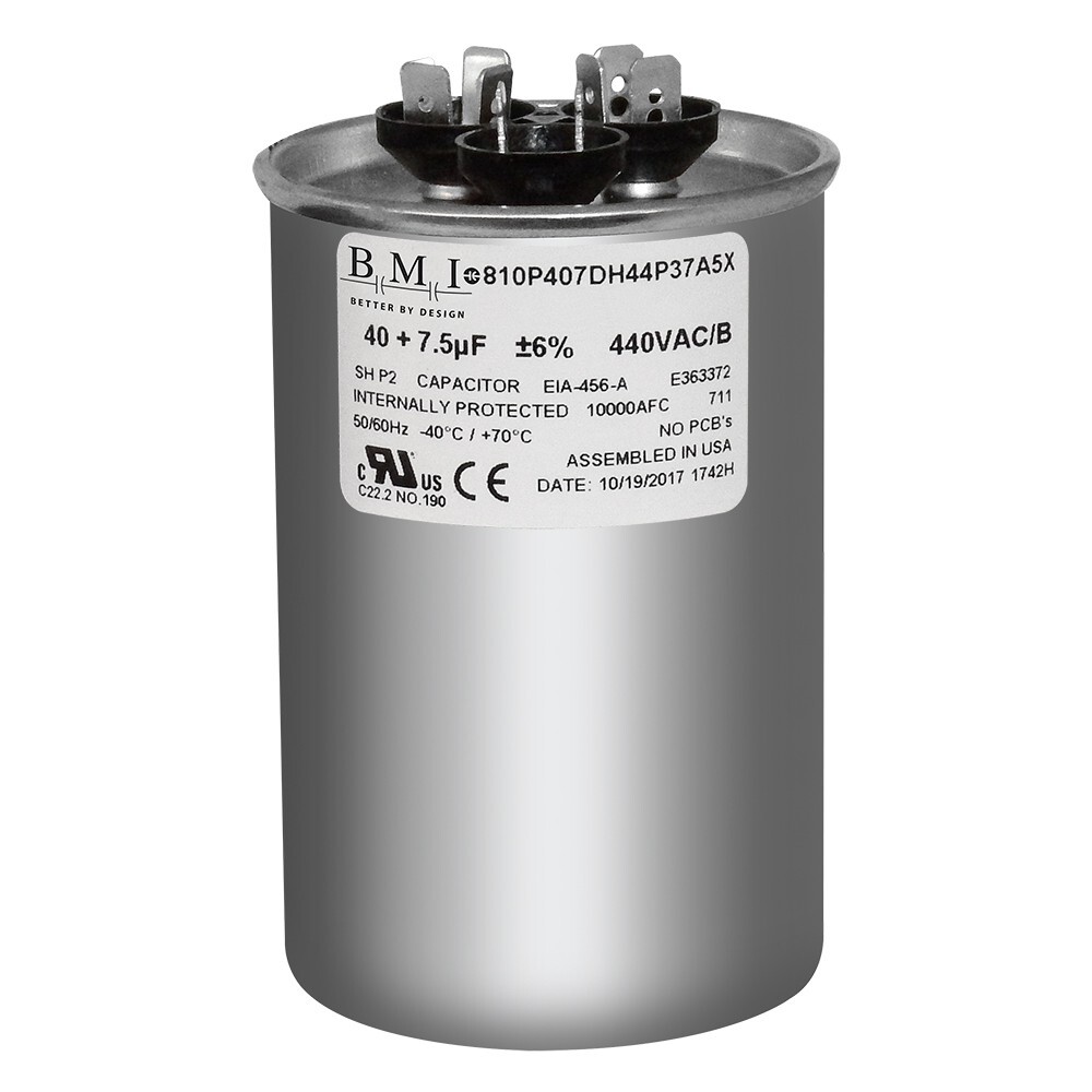 Lennox 80K47 40/7.5 MFD 370 440 VAC CBB65A Replacement Capacitor