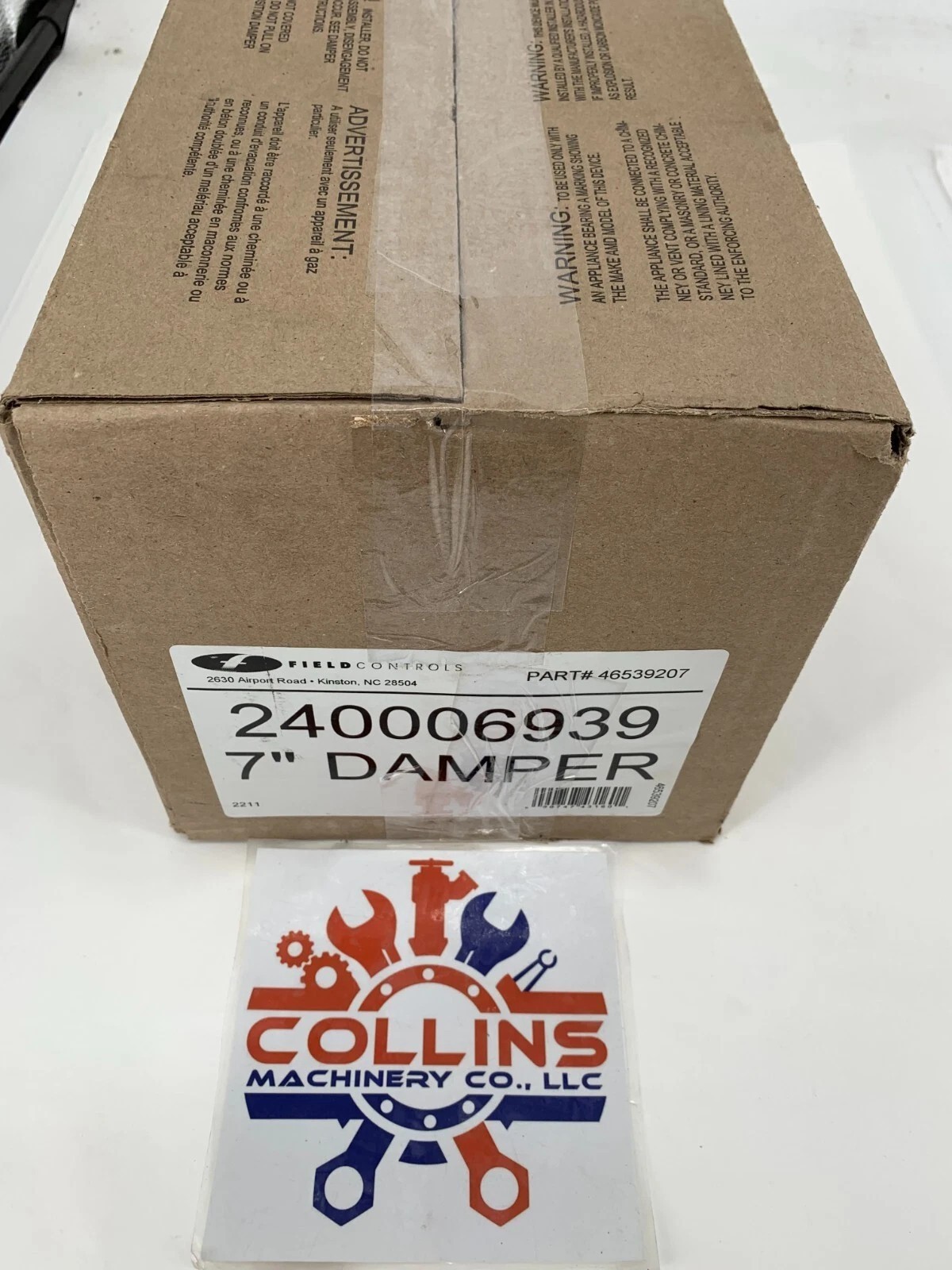 Field Controls GVD-7PL 7″ Automatic Vent Damper for 24v Gas Systems