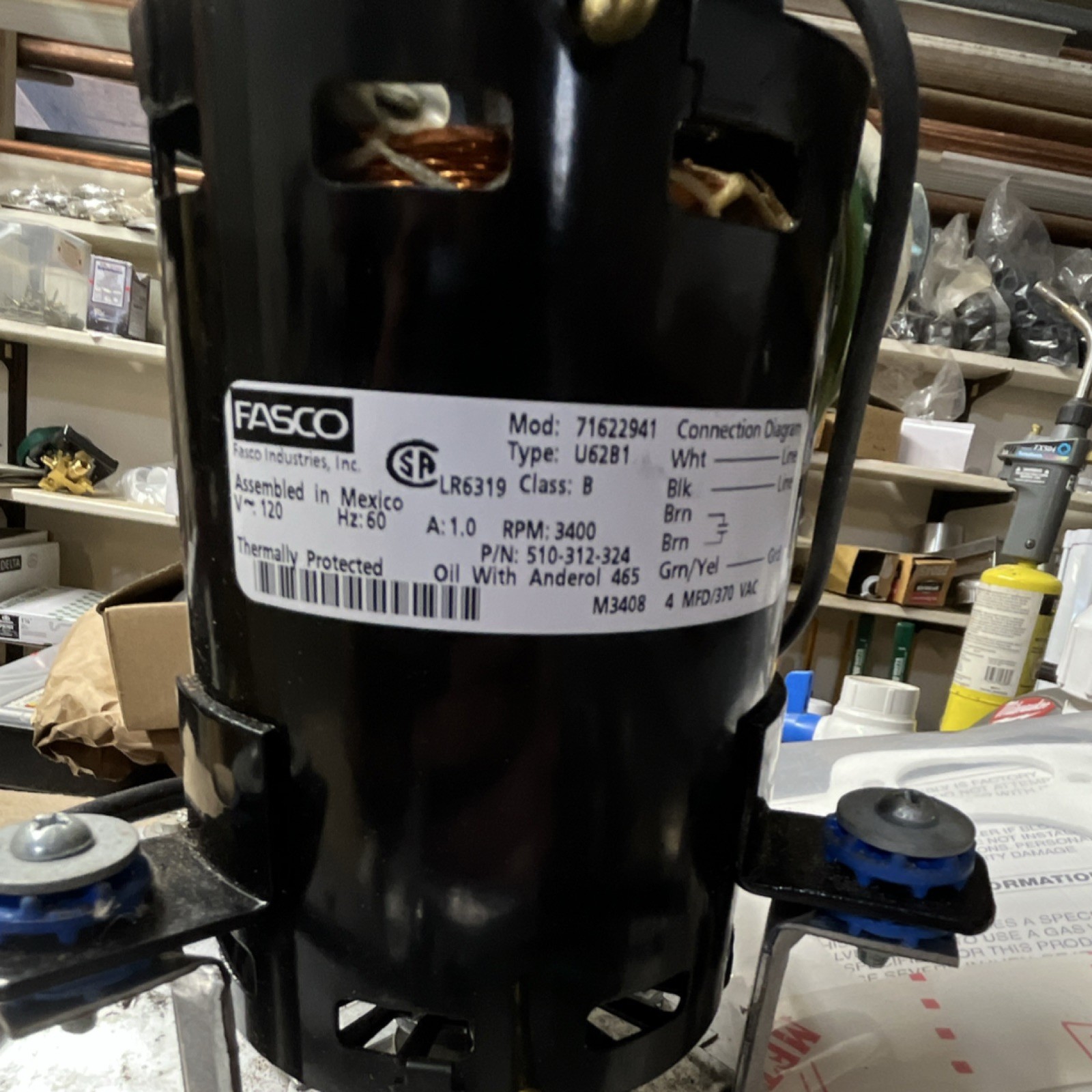 Fasco Blower Assembly 71622941 for Weil-McLain Gold GV Series 1-4, 120V