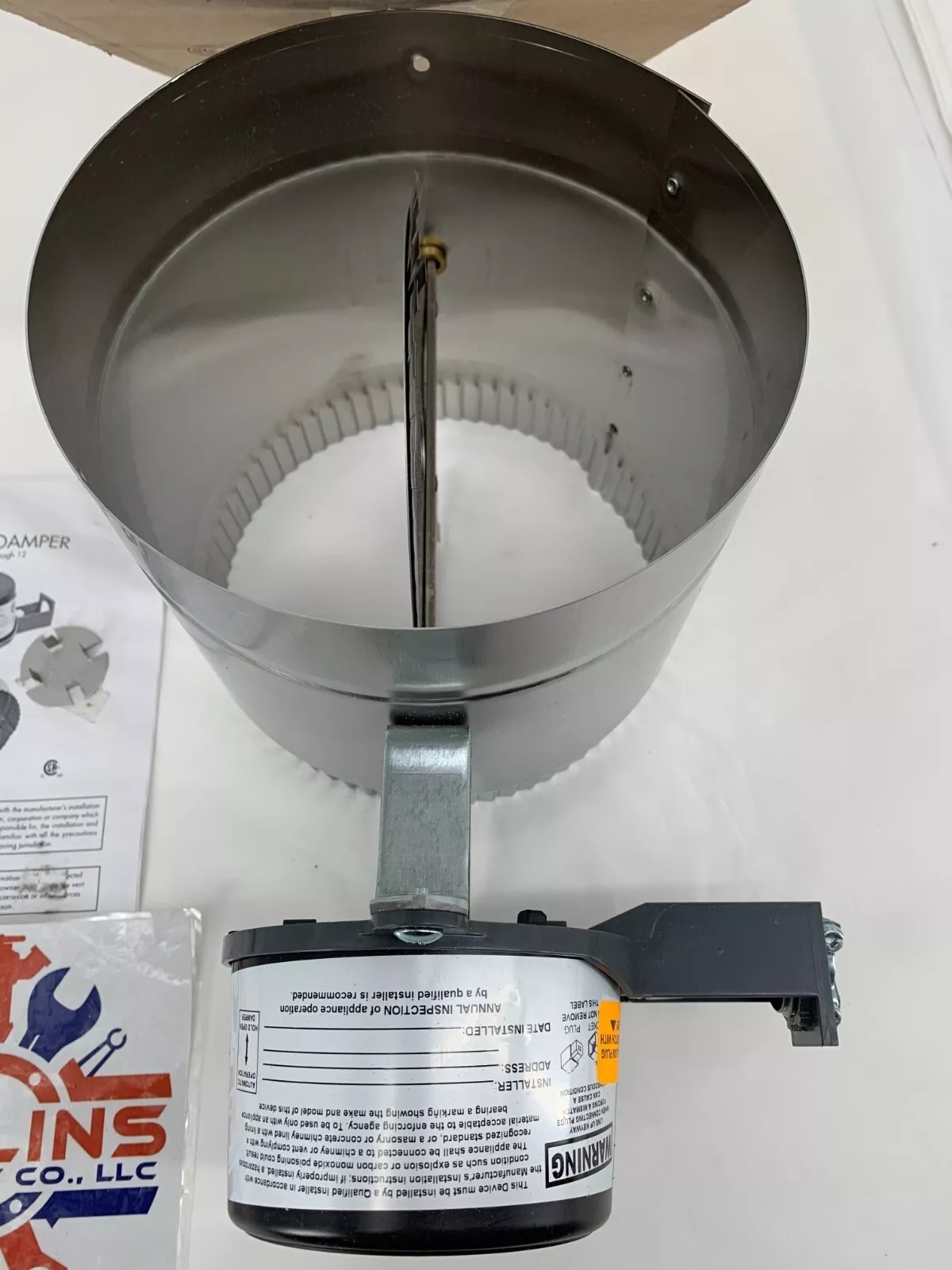 Field Controls GVD-7PL 7″ Automatic Vent Damper for 24v Gas Systems