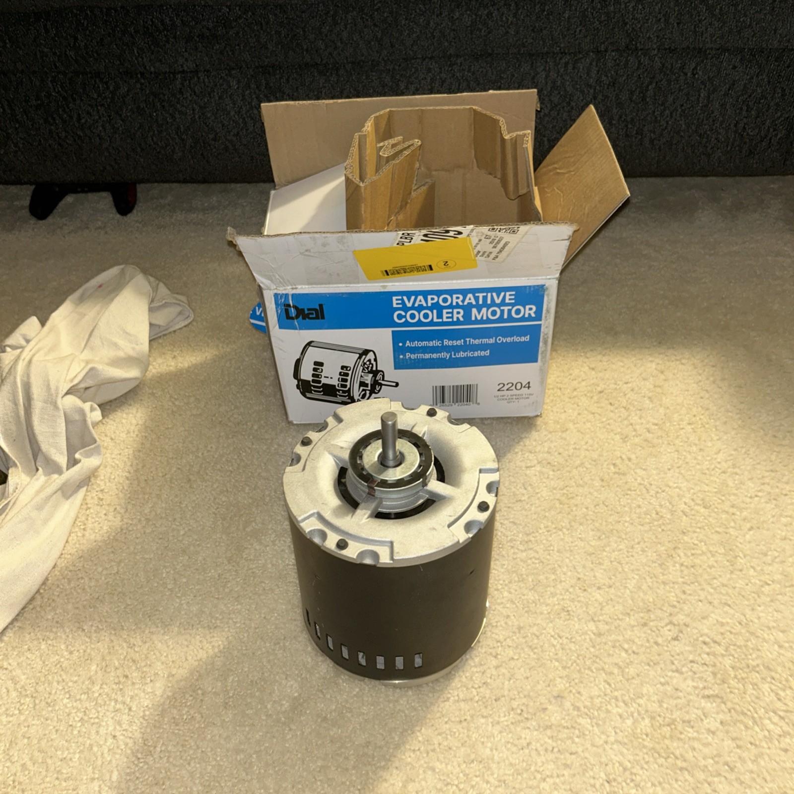 2-Speed 1/2 HP Evaporative Cooler Motor Open Box Ships In Box