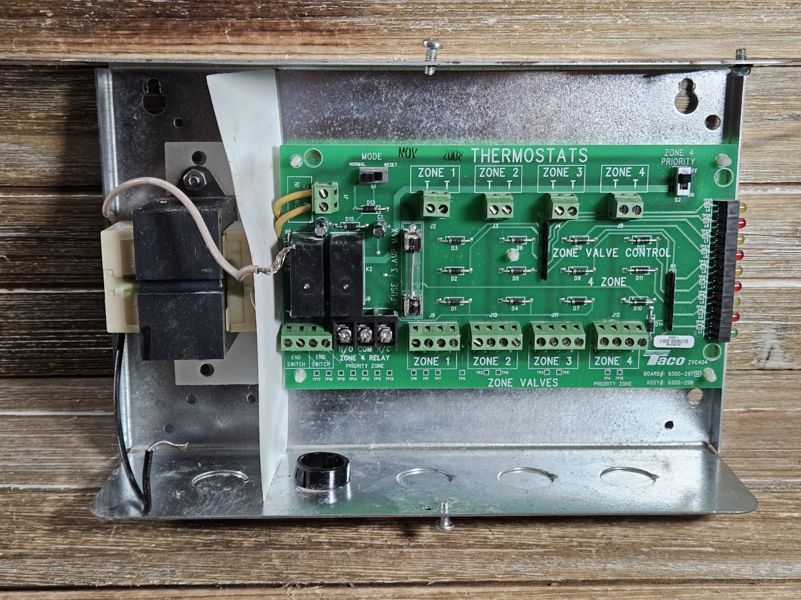 Tested! Taco ZVC404-4 Zone Valve Boiler Control Board 120V 24V 1.5A Free S&H