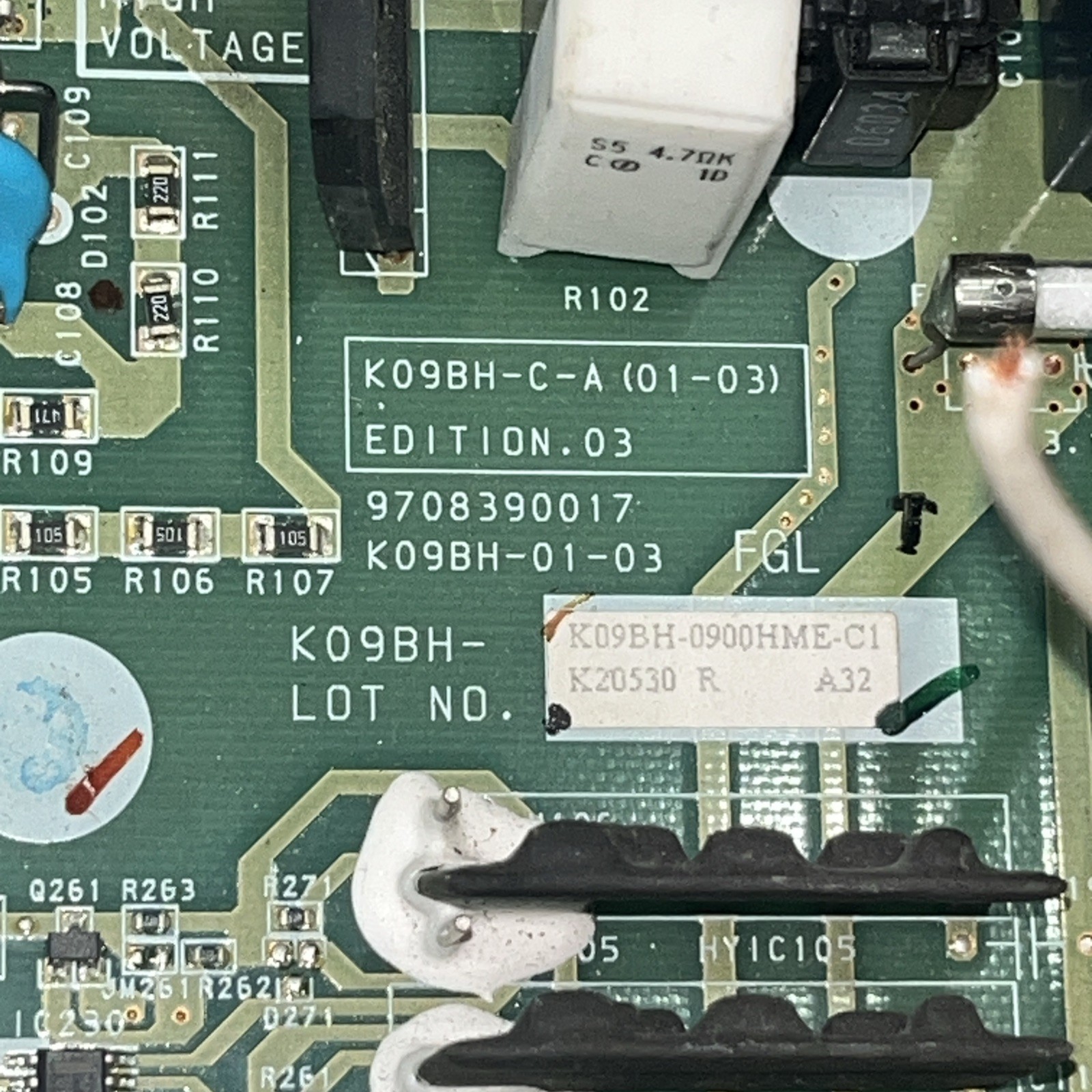 FUJITSU Mini Split Head K09BH-0900HME-C1 CONTROL PCB K09BH-01-03 9708390017