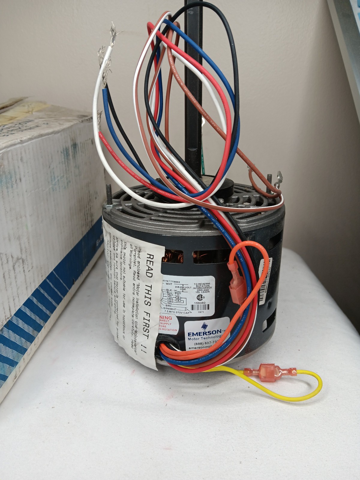 US Motors 1971 Direct Drive Fan & Blower 1/4 HP 1-Phase 1075 RPM Motor