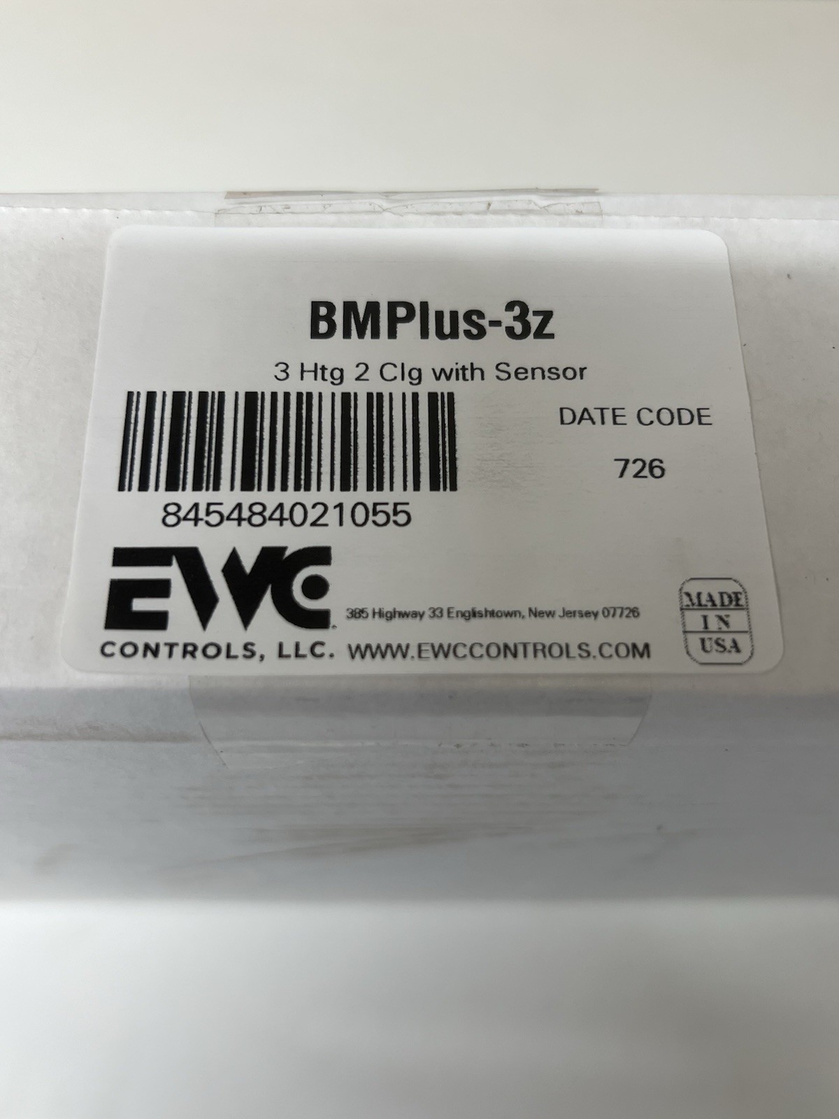 EWC Controls BMPLUS-3Z 3 Heat/2 Cool Heat Pump & Dual Fuel 3-Zone Control Panel