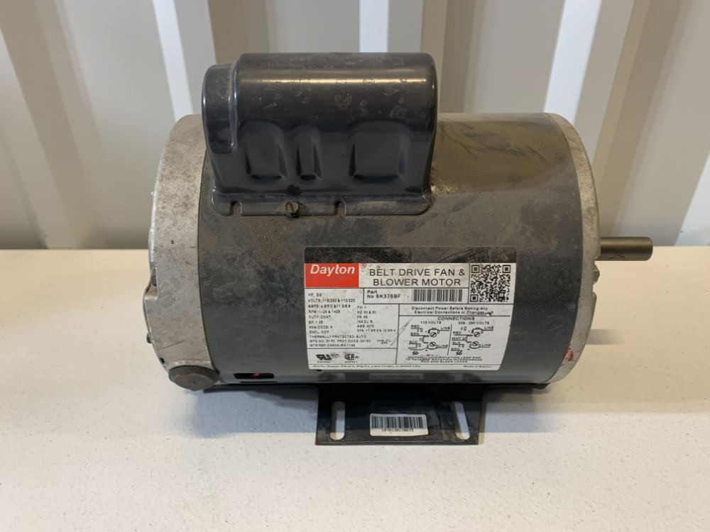 Dayton 6K376BF Belt Drive Fan & Blower Motor 3/4 HP 115/230V 1725 RPM