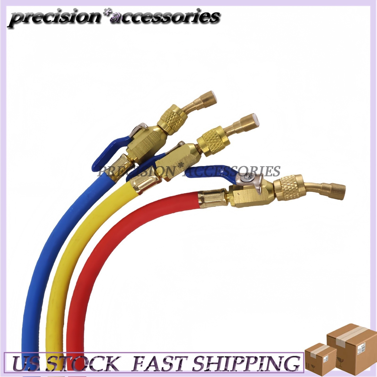 3Pack 29986 For R-410A Refrige Plus II 1/4″ Hose with Compact Ball Valve 72″