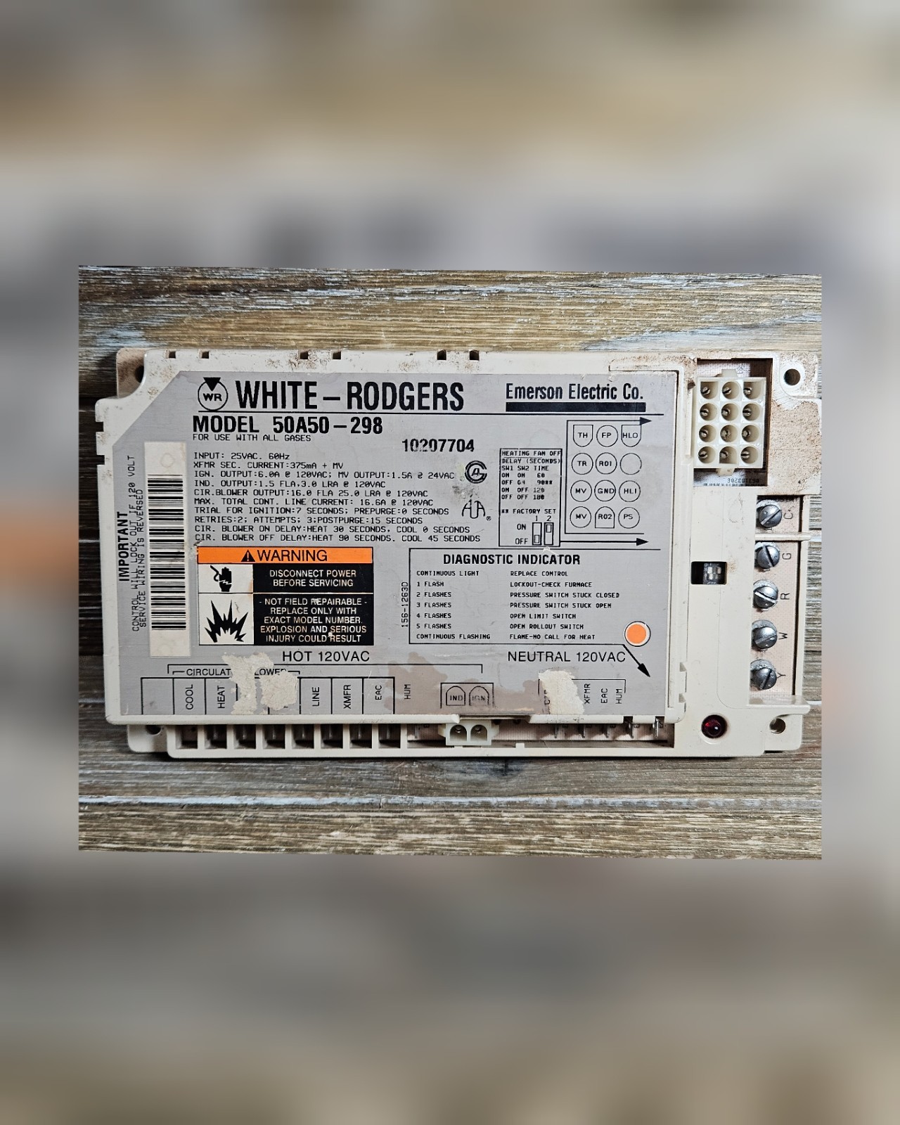 Goodman White Rodgers 50A50-298 Gas Furnace control board 10207704 Free Shipping