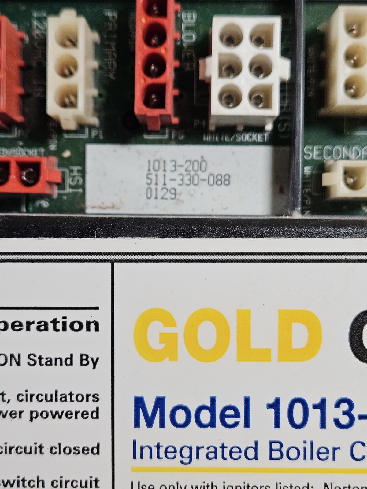 Weil McLain 1013-200 Gold GV Integrated Boiler Control Circuit Board 511-330-088