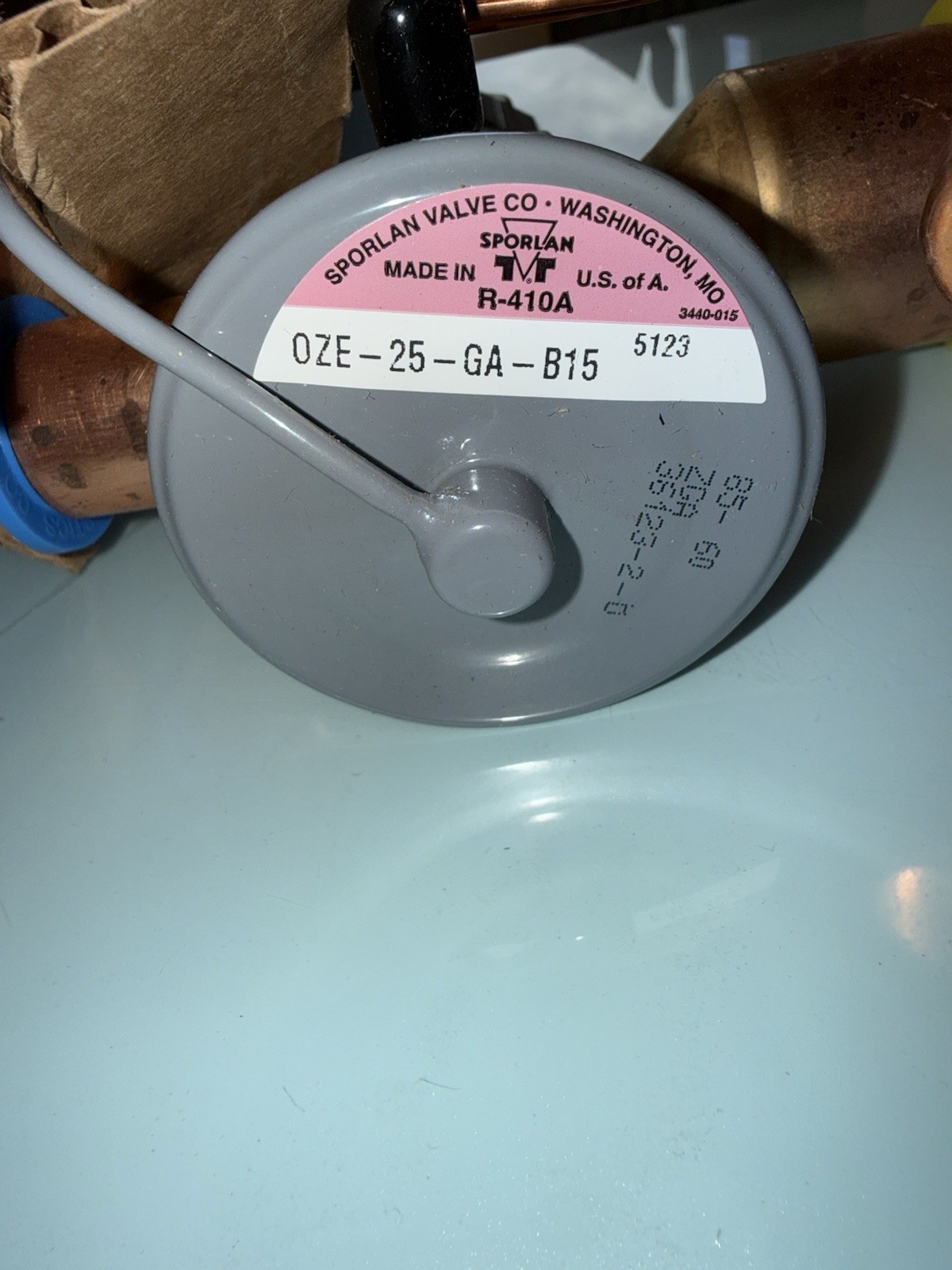 Sporlan OZE-25-GA-B15 Expansion Valve for Air Conditioning, Brass Copper