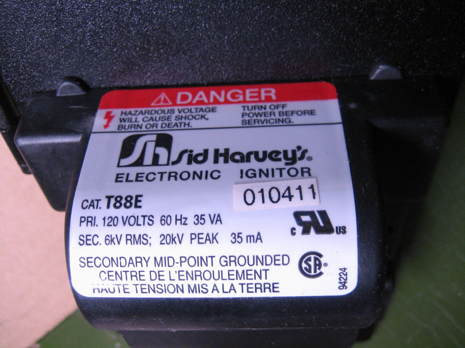 NEW SID HARVEYS Wayne E T88E T88 Oil Burner Ignition Transformer NOS E1-37