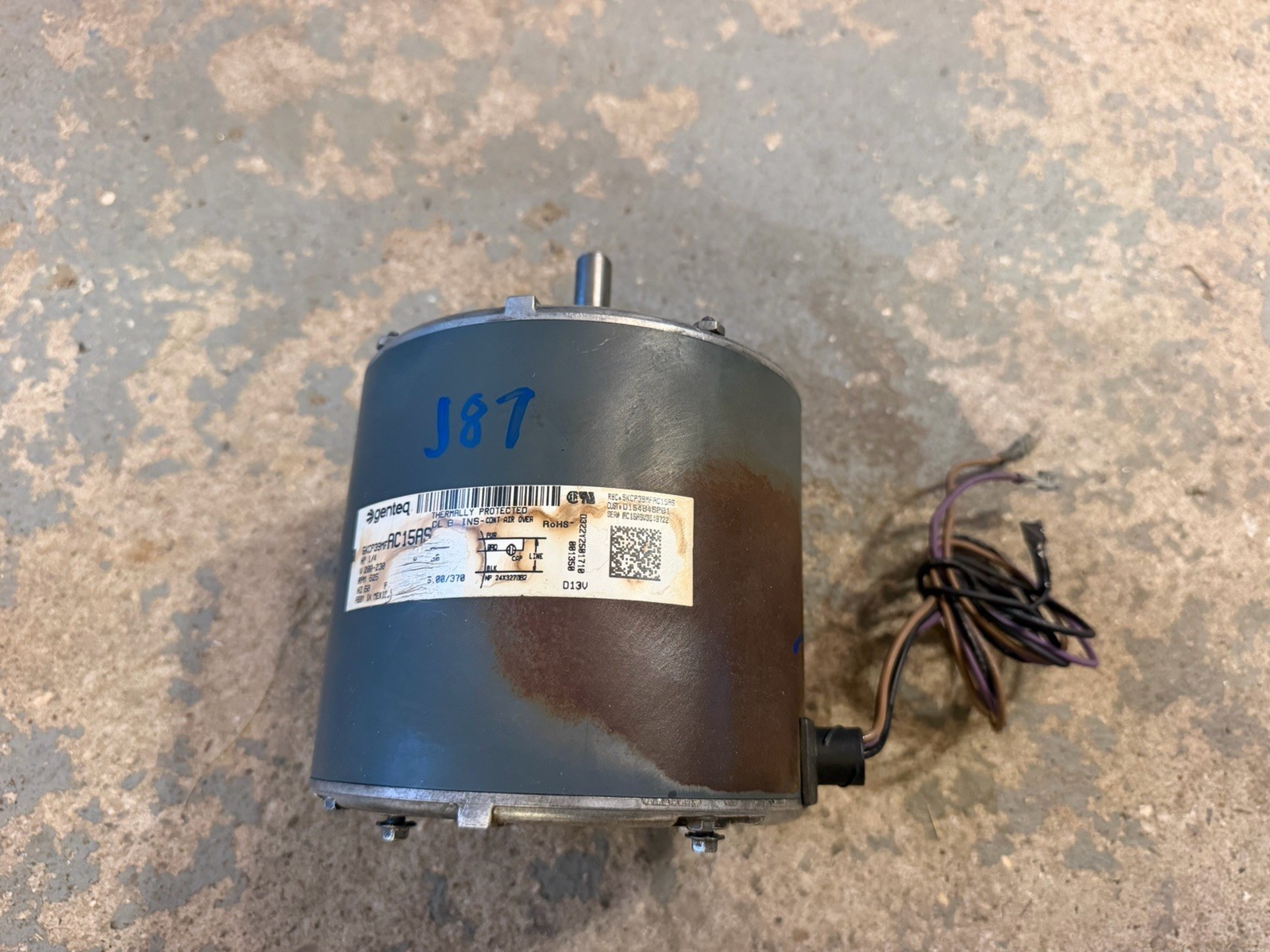 Trane D154846P01 OEM 5KCP39MFAC15AS fan Motor 1/4hp LOW USE. Same day Shipping