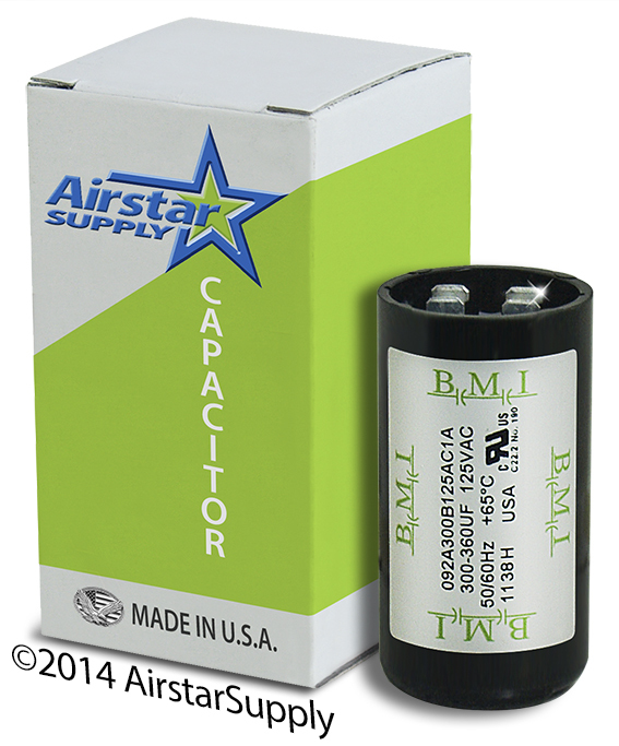 Motor Start Capacitor 300-360 uF MFD 110 / 125 VAC MARS 11020 JARD 11920 PMJ300