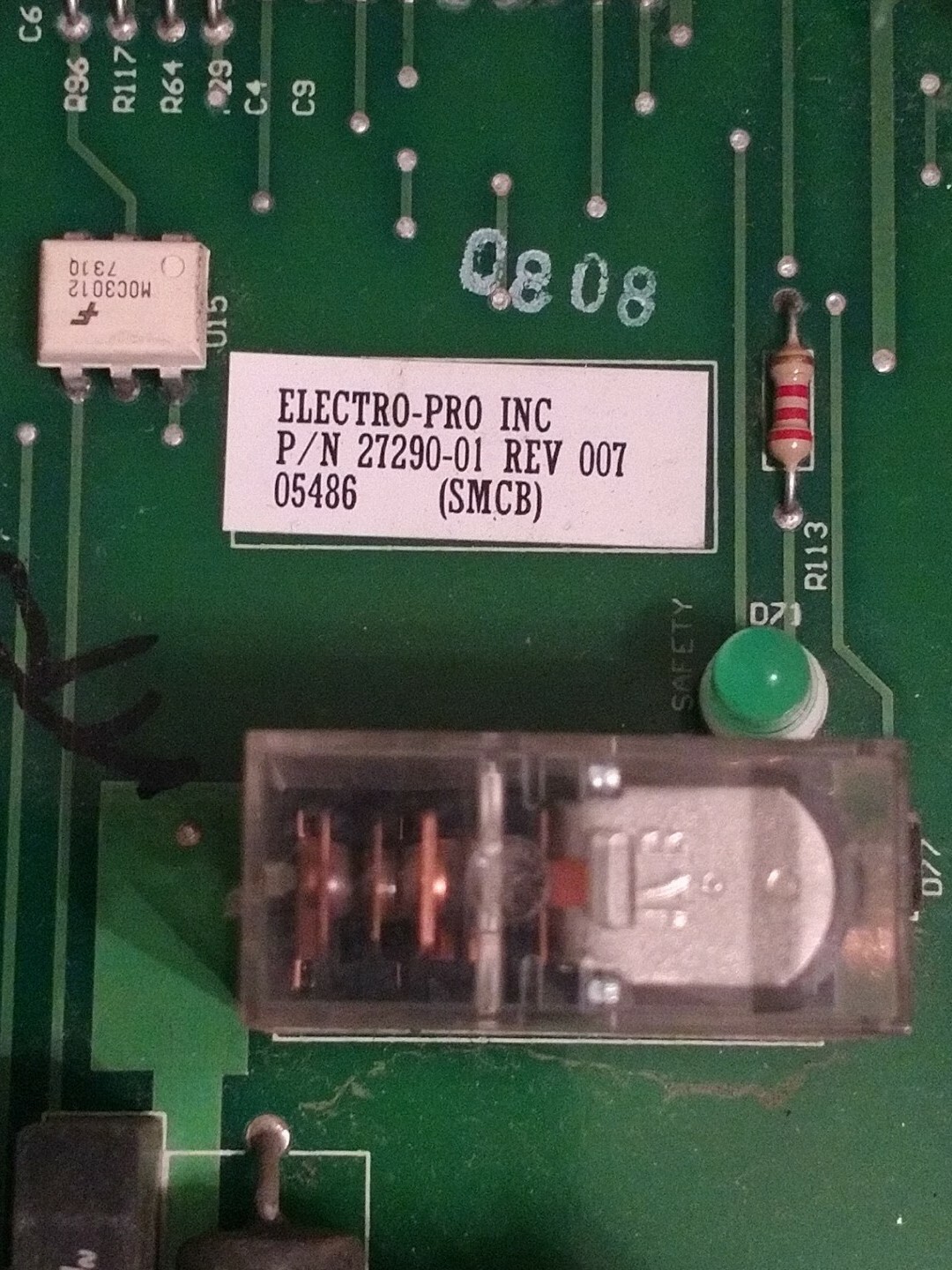 Electro-Pro Chiller Control Board P/N 27290-01 and 27258-01