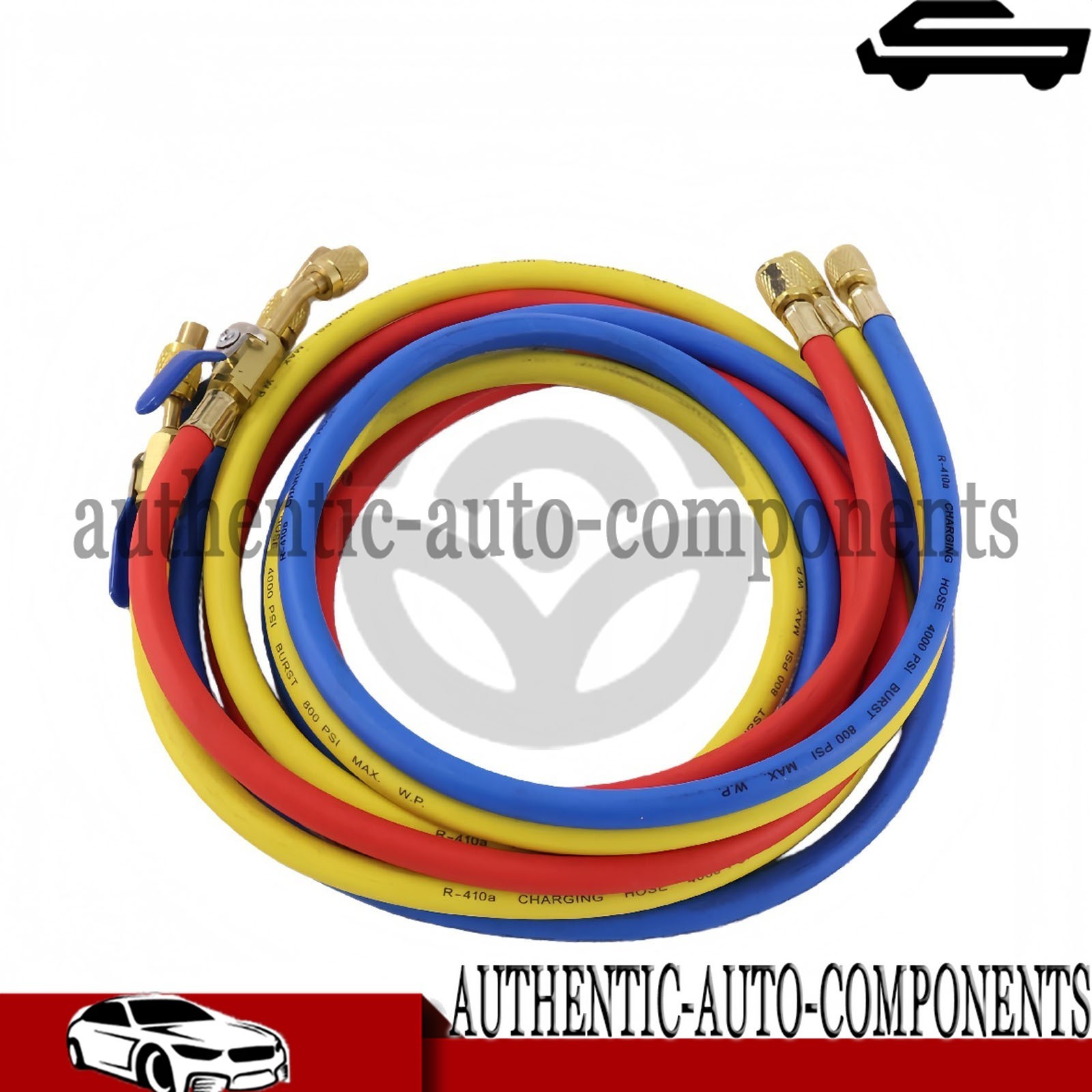 For Yellow Jacket Plus II 1/4″ Charging Hose Set 72″ Compact Ball (Pack of 3)