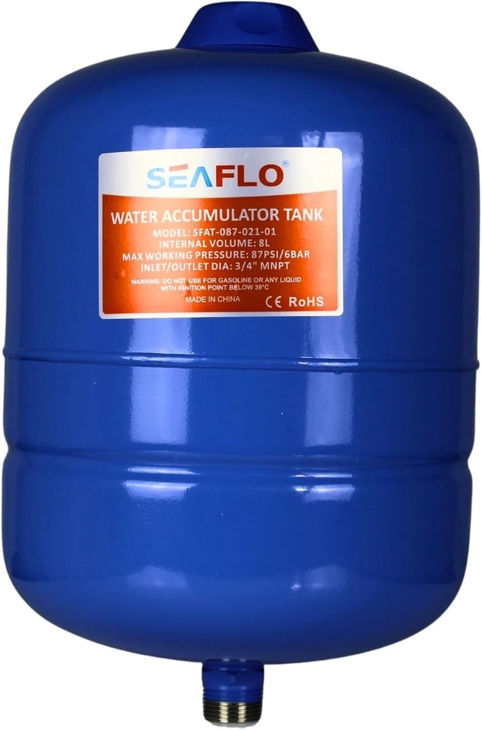 Compact 2 Gallon Expansion Tank – Reduces Pump Cycling, 87 PSI Efficiency