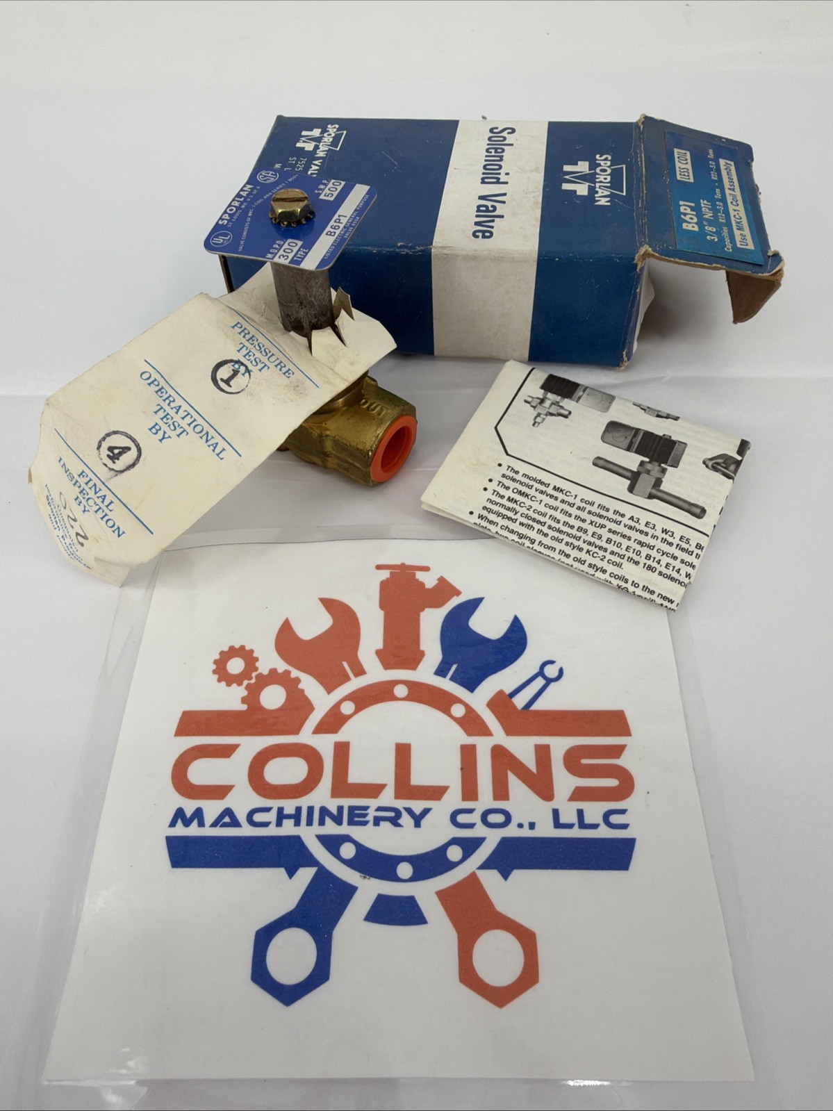 Sporlan B6P1 Solenoid Valve Less Coil, 3/8” NPTF, R12-3.0, R22-5 Tons