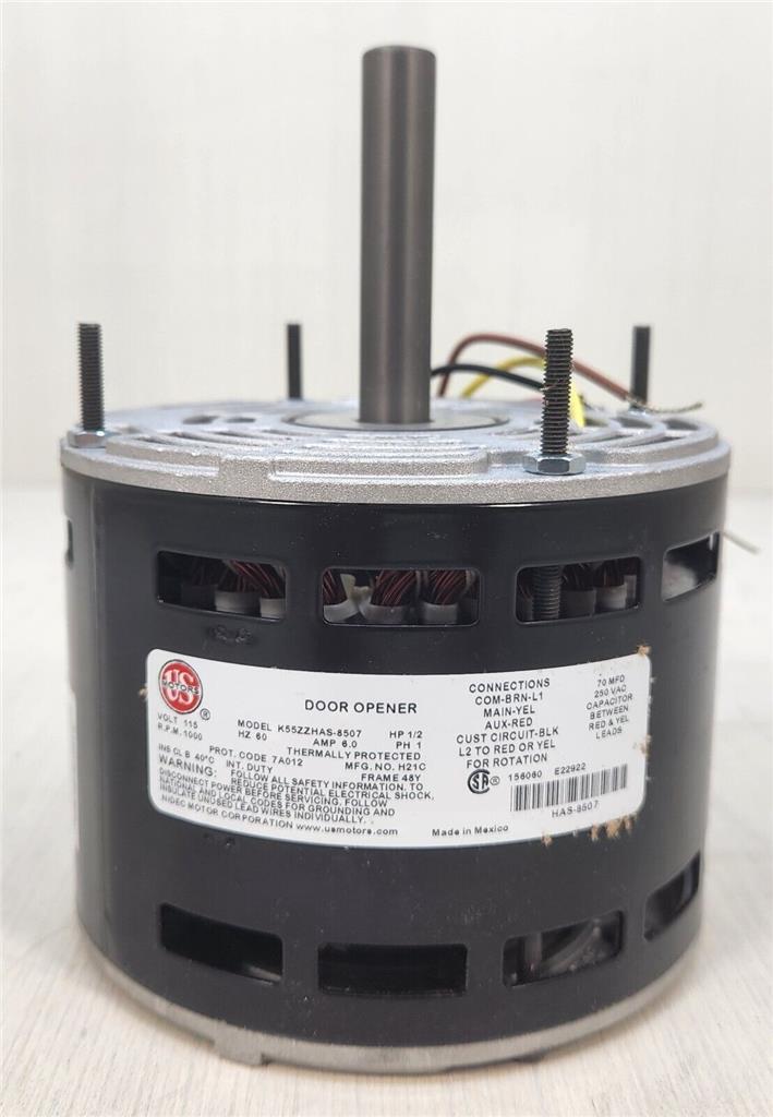 U.S. Motors Furnace Air Blower Motor 1/2 HP 115 V 1000 RPM 48Y Frame HVAC NEW