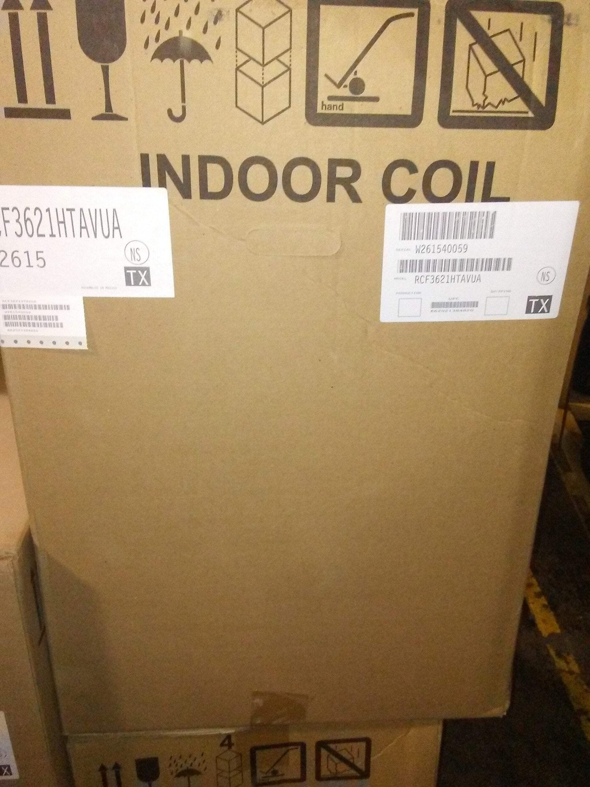 RHEEM RCF3621HTAVUA 3 TON UPFLOW HIGH EFFICIENCY UNCASED “A” COIL R410A 182497