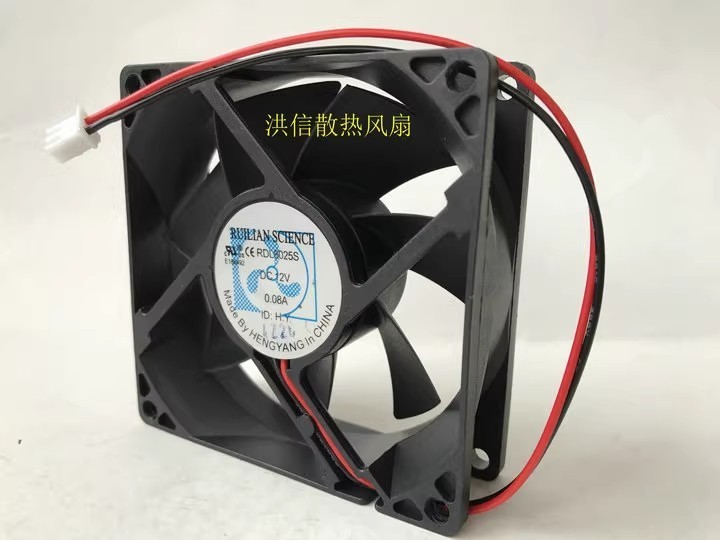 1PCS RUILIAN SCIENCE RDL8025S 12V 0.08A 8CM 2-Pin Silent Cooling Fan