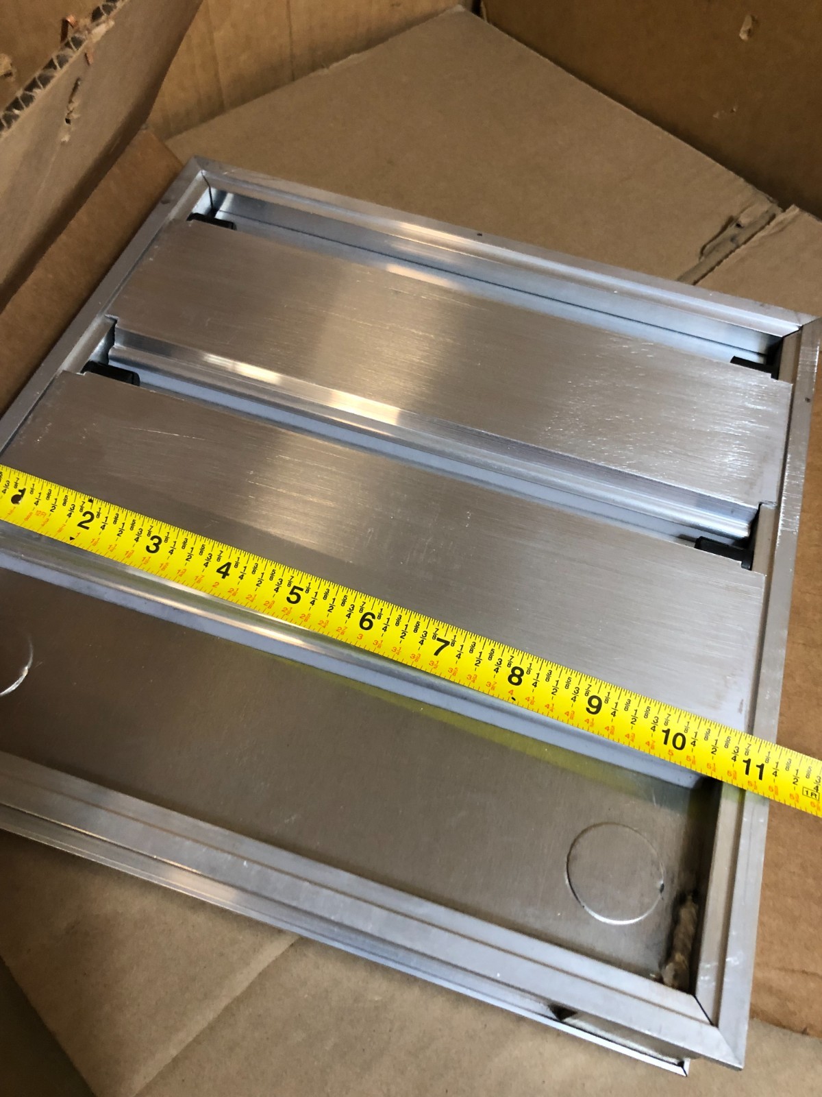 Back Draft Damper Horizontal Mount 11″x11″ ALUMINUM