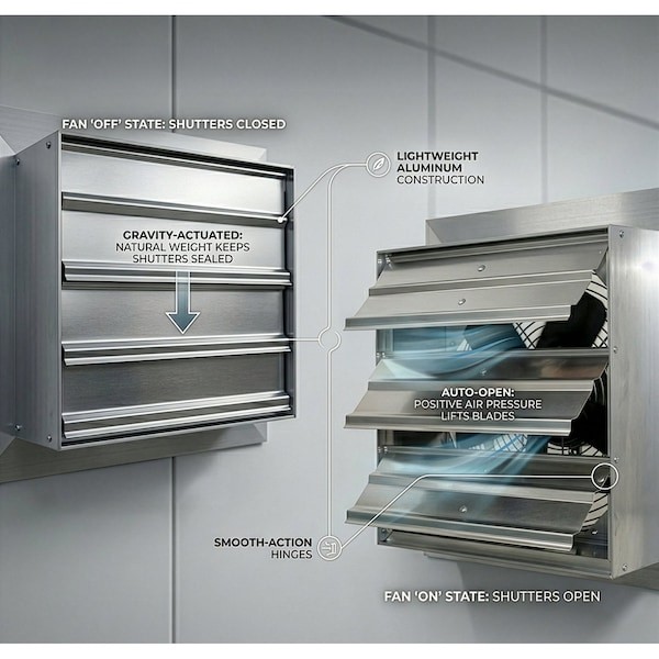 Canarm Ax12-2 Extfn, 12In Bld Dia, Galvalume, 115V
