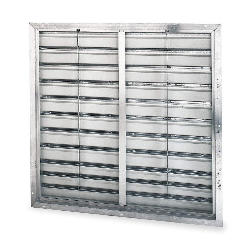 DAYTON 4C835 Shutter,Wall,36 In,dbl Pannel,White Alum 4C835